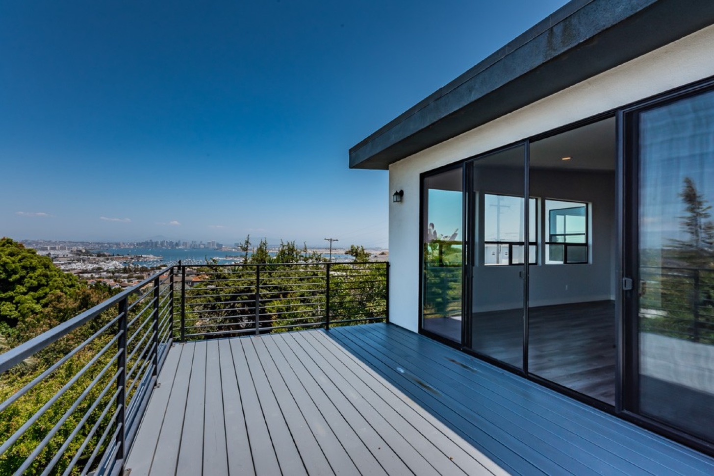 Deck of a Cresta-managed property overlooking the bay
